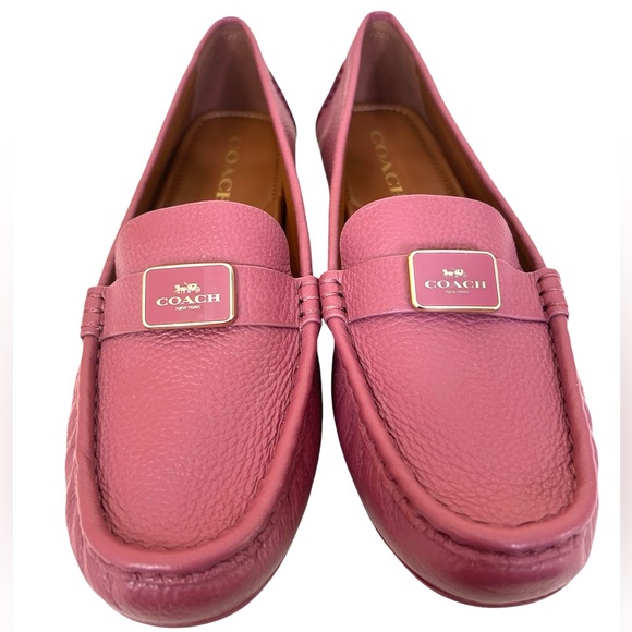 Coach Women’s Mona Leather Driver Size 9 Color Light Raspberry - Picture 5 of 11